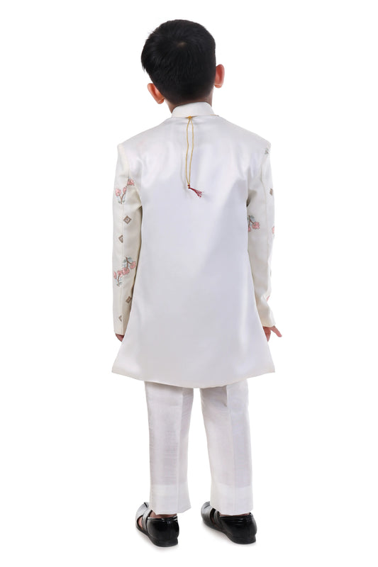 Giraffe Garden Embroidered Indo-Western Outfit for Boys