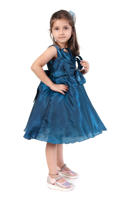 Teal Tranquility Layered Party Dress for Girls