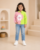 Pink Green Colourblock Shirt