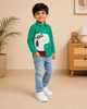 Green Colourblock Shirt