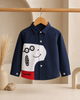 Navy Blue Colourblock Shirt