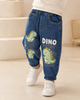 Blue Printed Dino Jeans