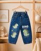 Blue Printed Dino Jeans