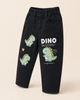 Black Printed Dino Jeans