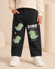 Black Printed Dino Jeans