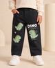 Black Printed Dino Jeans