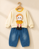 Yellow Printed Cord Set - 2 Piece