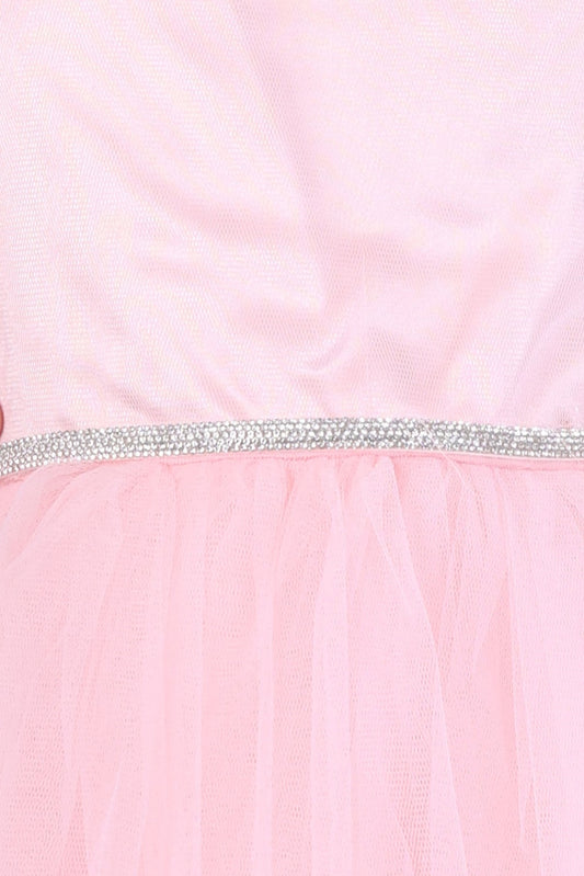 Dusty Rose Delight Party Gown for Girls Occasion Wear