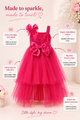 Magenta Magic High-Low Party Gown for Girls