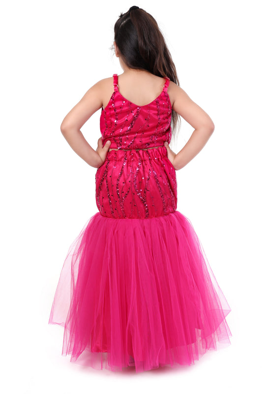 Pink Prism Magenta Girls Ethnic Lehenga Choli