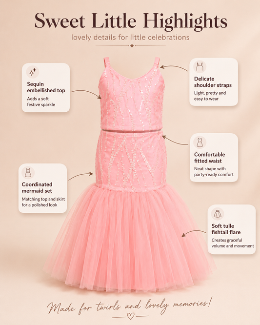 Peach Glimmer Girls Traditional Lehenga Choli