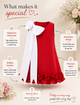 Cherry Chic Red & White Bow Party Dress for Girls