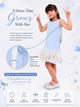Bluebell Charm Sky Blue Floral Party Dress for Girls