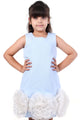 Bluebell Charm Sky Blue Floral Party Dress for Girls
