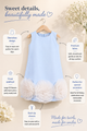 Bluebell Charm Sky Blue Floral Party Dress for Girls