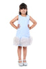 Bluebell Charm Sky Blue Floral Party Dress for Girls
