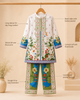 White Floral Printed Kurta Co-Ords Set