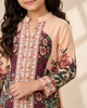 Peach Turkish Print Kurta Collar Co-Ords Set