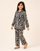 Black & Beige Animal Printed Shirt Co-Ords Set