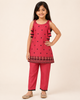 Rani Pink Embroidered Sleeveless Cord Set