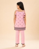 Light Pink Embroidered Sleeveless Cord Set