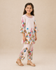 Light Pink Floral Printed Straight Round Neck Co-ord Set