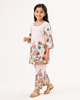 Light Pink Floral Printed Straight Round Neck Co-ord Set