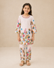 Light Pink Floral Printed Straight Round Neck Co-ord Set