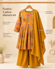 Mustard Yellow Floral Printed Sharara Set