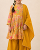 Mustard Yellow Floral Printed Sharara Set