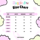 HuggleBoo kids size chart showing measurements in inches and centimeters for ages 1-5 years premium occasion wear