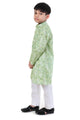 Emerald Green Printed Kurta Pajama Set for Boys