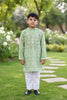 Emerald Green Printed Kurta Pajama Set for Boys