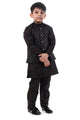 Royal Noir Black Kurta Koty Set for Boys Festive Wear