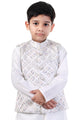 Starlight Ivory Embroidered Kurta Koty Set for Boys
