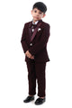 Burgundy Wine Premium Tuxedo Suit for Boys Party Wear