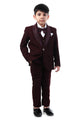 Burgundy Wine Premium Tuxedo Suit for Boys Party Wear