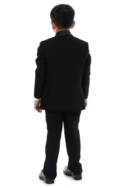Classic Black Premium Tuxedo Suit for Boys Party Wear