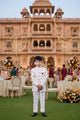 White Blossom Embroidered Jodhpuri Suit for Boys