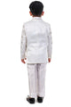 White Blossom Embroidered Jodhpuri Suit for Boys