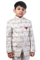 White Blossom Embroidered Jodhpuri Suit for Boys
