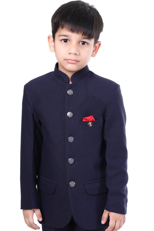 Regal Navy Blue Jodhpuri Suit for Boys Ethnic Wear