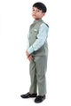 Emerald Elegance Boys Festive 3-Piece Jacket Suit