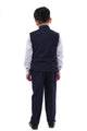 Midnight Majesty 3-Piece Nehru Jacket Suit for Boys