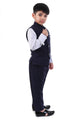 Midnight Majesty 3-Piece Nehru Jacket Suit for Boys