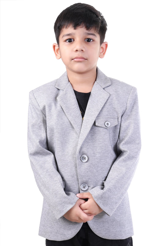 Classic Grey Premium Blazer for Boys Formal Wear