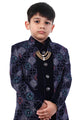 Royal Navy Bloom Embroidered Indo-Western Outfit for Boys