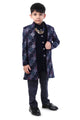 Royal Navy Bloom Embroidered Indo-Western Outfit for Boys