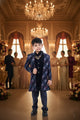 Royal Navy Bloom Embroidered Indo-Western Outfit for Boys