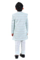 Mint Pearl Prince Embroidered Indo-Western Set for Boys